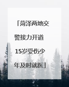 菏泽两地交警接力开道 15岁受伤少年及时就医