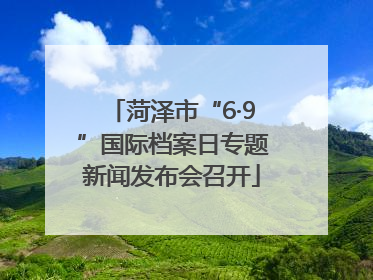 菏泽市“6·9”国际档案日专题新闻发布会召开