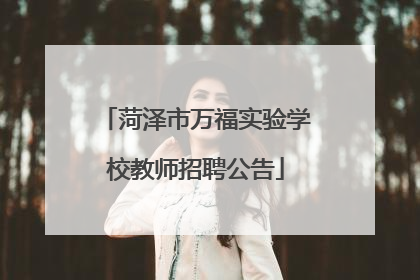 菏泽市万福实验学校教师招聘公告