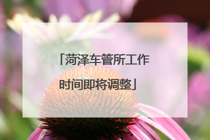 菏泽车管所工作时间即将调整