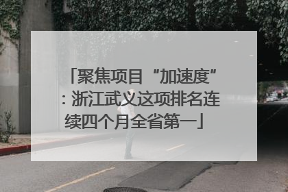 聚焦项目“加速度”：浙江武义这项排名连续四个月全省第一
