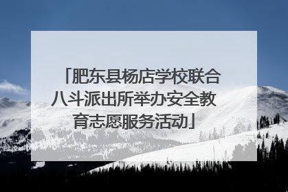 肥东县杨店学校联合八斗派出所举办安全教育志愿服务活动