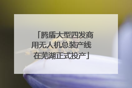 腾盾大型四发商用无人机总装产线在芜湖正式投产