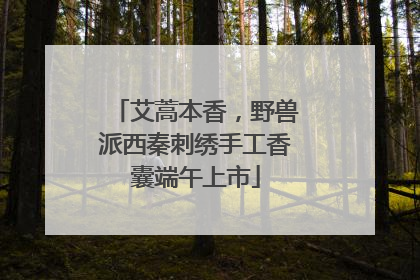 艾蒿本香，野兽派西秦刺绣手工香囊端午上市