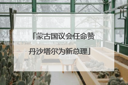 蒙古国议会任命赞丹沙塔尔为新总理
