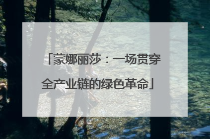 蒙娜丽莎：一场贯穿全产业链的绿色革命