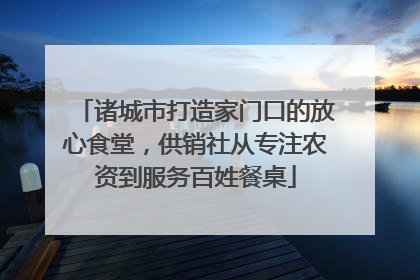 诸城市打造家门口的放心食堂，供销社从专注农资到服务百姓餐桌