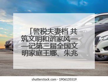 警税夫妻档 共筑文明和谐家风——记第三届全国文明家庭王娜、朱兆鹏家庭