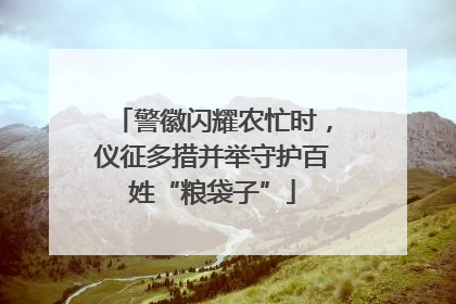 警徽闪耀农忙时，仪征多措并举守护百姓“粮袋子”