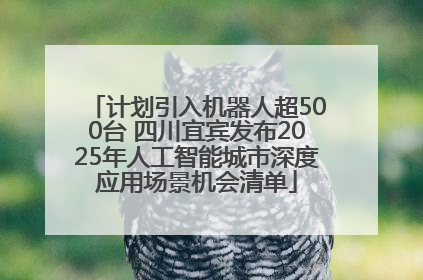 计划引入机器人超500台 四川宜宾发布2025年人工智能城市深度应用场景机会清单