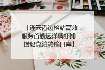 连云港边检站高效服务首艘远洋磷虾捕捞船靠泊赣榆口岸