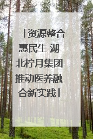 资源整合惠民生 湖北柠月集团推动医养融合新实践