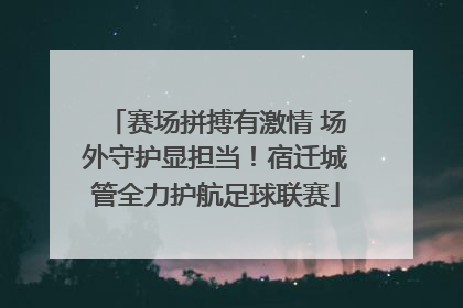 赛场拼搏有激情 场外守护显担当！宿迁城管全力护航足球联赛