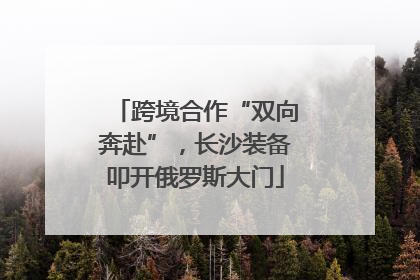 跨境合作“双向奔赴”，长沙装备叩开俄罗斯大门