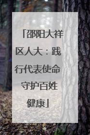 邵阳大祥区人大：践行代表使命 守护百姓健康
