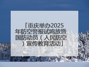 重庆举办2025年防空警报试鸣放暨国防动员（人民防空）宣传教育活动