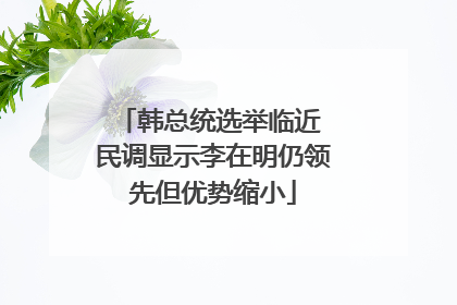 韩总统选举临近 民调显示李在明仍领先但优势缩小