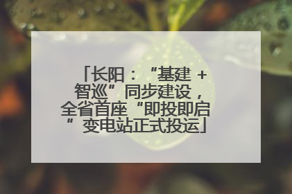 长阳：“基建 + 智巡”同步建设，全省首座“即投即启”变电站正式投运