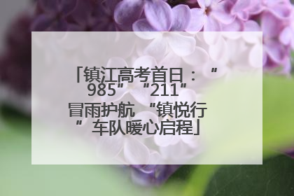 镇江高考首日：“985”“211”冒雨护航 “镇悦行”车队暖心启程