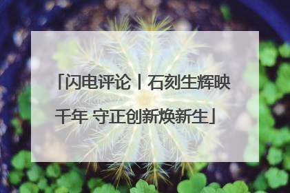 闪电评论丨石刻生辉映千年 守正创新焕新生