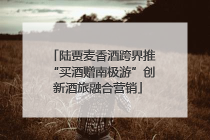 陆贾麦香酒跨界推“买酒赠南极游”创新酒旅融合营销