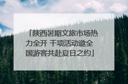陕西暑期文旅市场热力全开 千项活动邀全国游客共赴夏日之约
