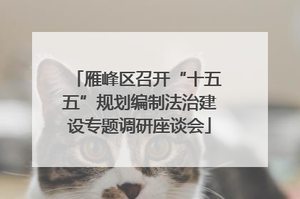 雁峰区召开“十五五”规划编制法治建设专题调研座谈会