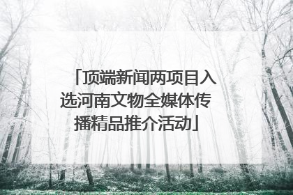 顶端新闻两项目入选河南文物全媒体传播精品推介活动