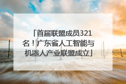 首届联盟成员321名！广东省人工智能与机器人产业联盟成立