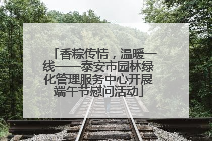 香粽传情，温暖一线——泰安市园林绿化管理服务中心开展端午节慰问活动