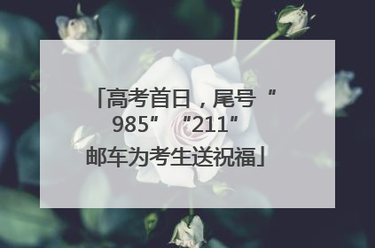 高考首日，尾号“985”“211”邮车为考生送祝福