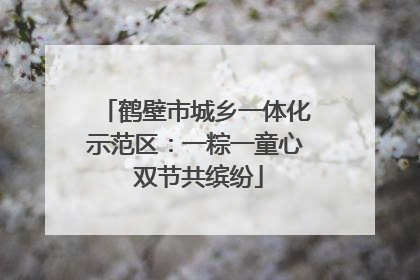 鹤壁市城乡一体化示范区：一粽一童心 双节共缤纷
