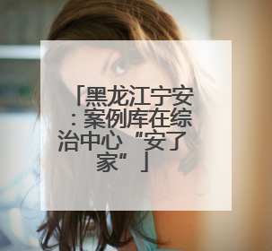 黑龙江宁安：案例库在综治中心“安了家”