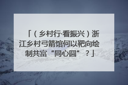（乡村行·看振兴）浙江乡村弓箭馆何以靶向绘制共富“同心圆”？