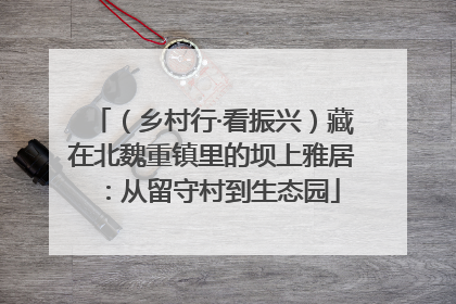 （乡村行·看振兴）藏在北魏重镇里的坝上雅居：从留守村到生态园