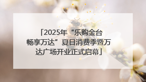 2025年“乐购金台 畅享万达”夏日消费季暨万达广场开业正式启幕