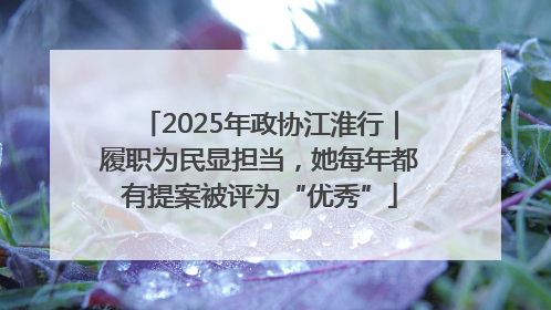2025年政协江淮行｜履职为民显担当，她每年都有提案被评为“优秀”