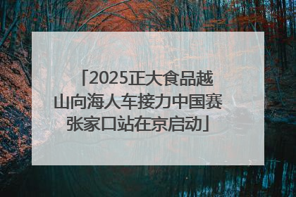 2025正大食品越山向海人车接力中国赛张家口站在京启动