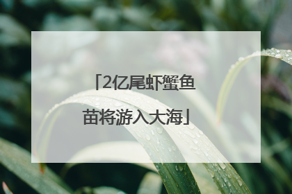 2亿尾虾蟹鱼苗将游入大海