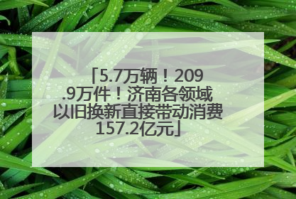 5.7万辆！209.9万件！济南各领域以旧换新直接带动消费157.2亿元