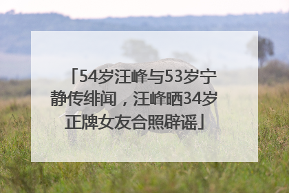54岁汪峰与53岁宁静传绯闻，汪峰晒34岁正牌女友合照辟谣