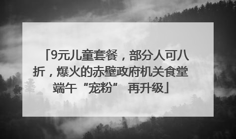 9元儿童套餐，部分人可八折，爆火的赤壁政府机关食堂端午“宠粉” 再升级